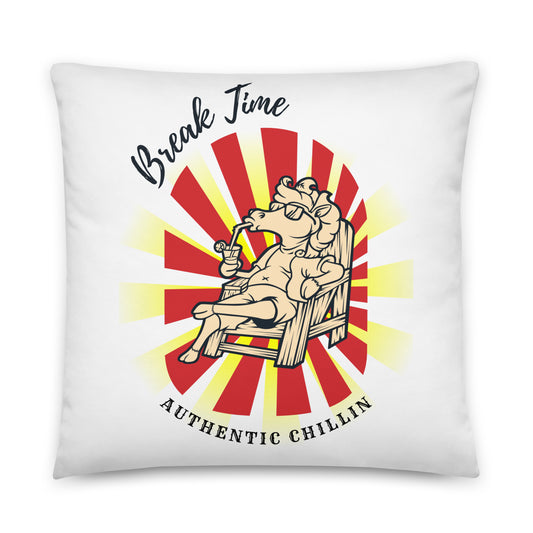 Hand Drawn Horse - Horse Square Throw Pillow - Design: "Break Time"