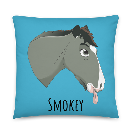 Hand Drawn Horse || Horse Square Throw Pillow - Fairytale Cartoon - Hand Drawn & Personalized; Hand drawn & personalized with your horse