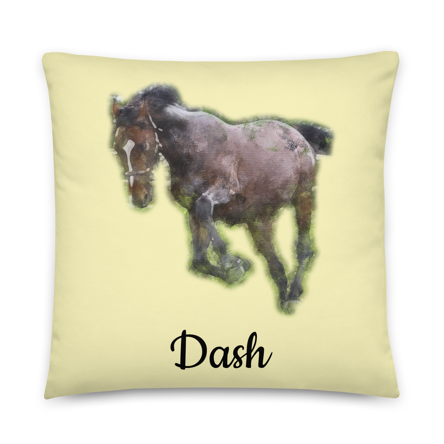 Hand Drawn Horse || Horse Square Throw Pillow - Oil Painting - Personalized; Personalized with your horse
