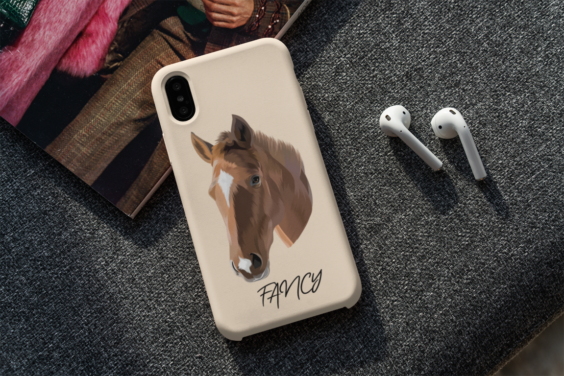 Horse Phone Case - TruPaint - Hand Drawn