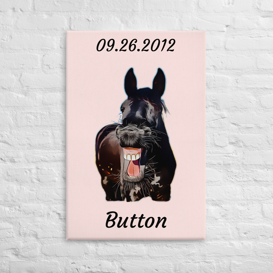 Hand Drawn Horse || Wall Art Canvas - Comic - Personalized; Personalized with your horse