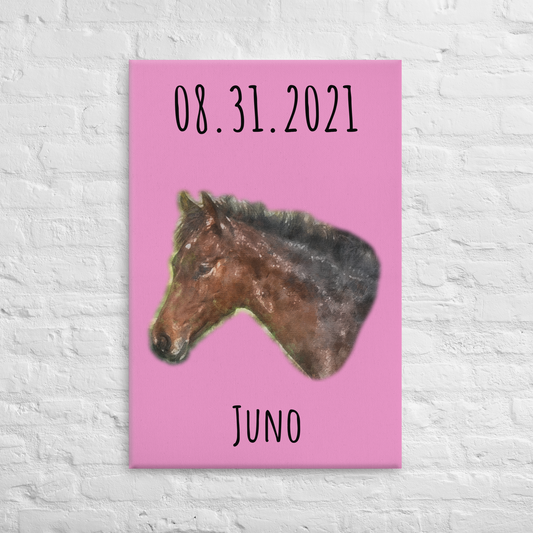 Hand Drawn Horse || Wall Art Canvas - Oil Painting - Personalized; Personalized with your horse