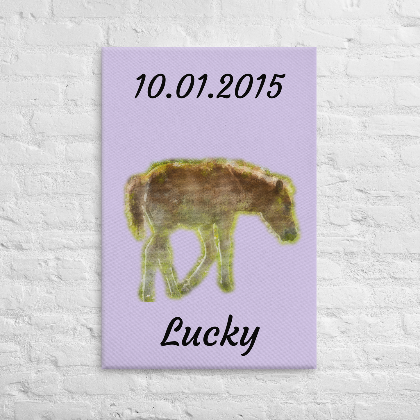 Hand Drawn Horse || Wall Art Canvas - Oil Painting - Personalized; Personalized with your horse