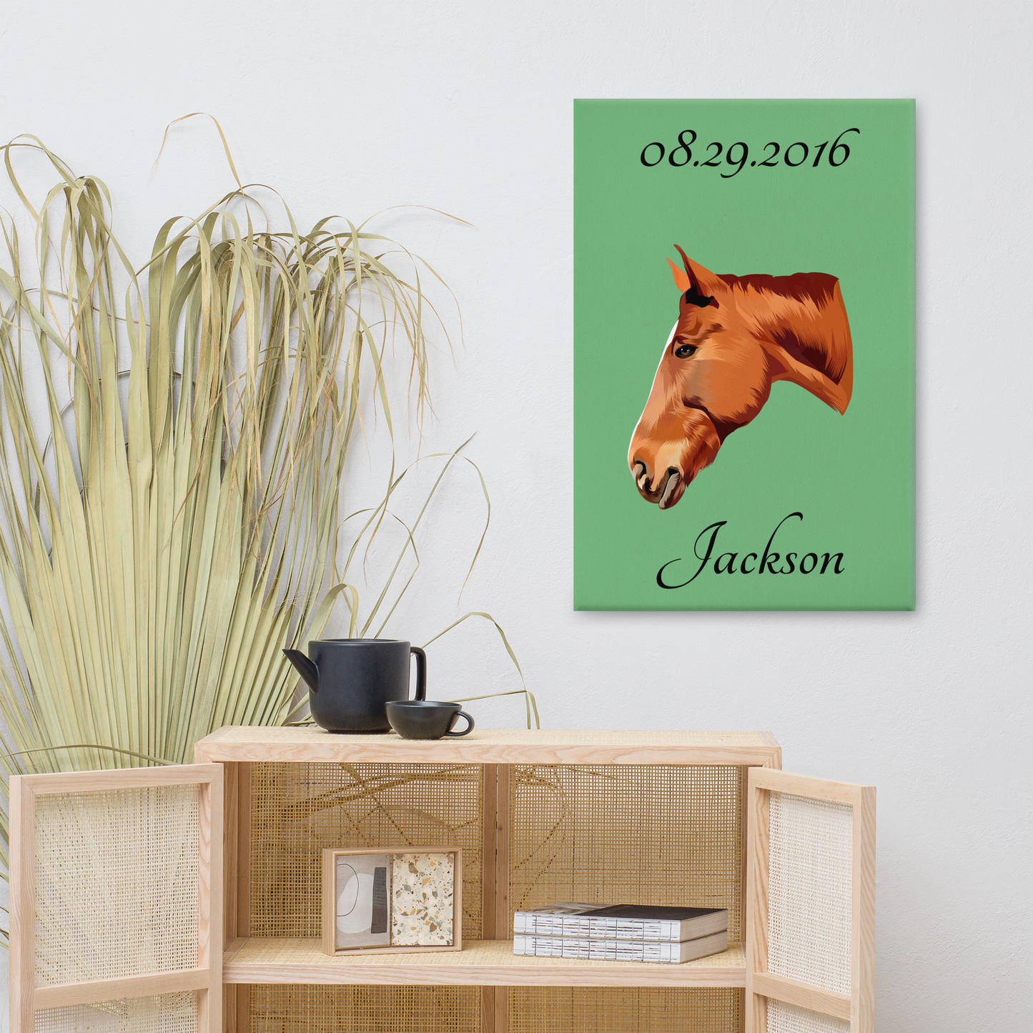 Hand Drawn Horse || Wall Art Canvas - TruPaint - Hand Drawn & Personalized; Hand drawn & personalized with your horse