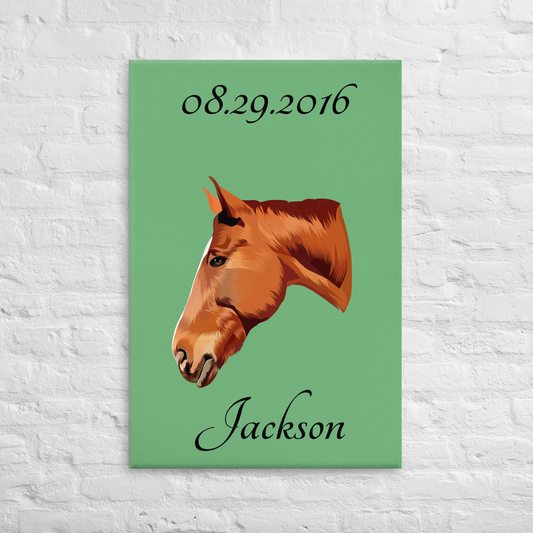 Hand Drawn Horse || Wall Art Canvas - TruPaint - Hand Drawn & Personalized; Hand drawn & personalized with your horse