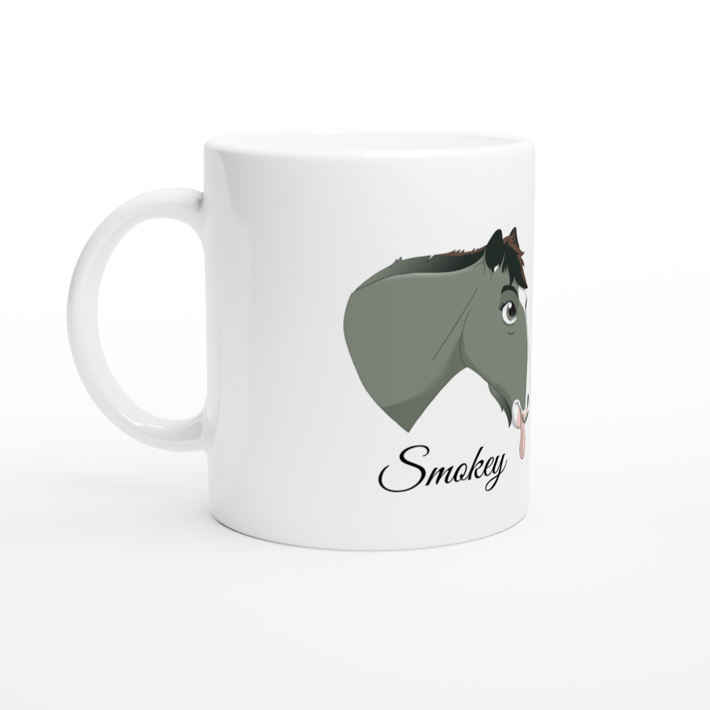 Hand Drawn Horse || 11oz Ceramic Mug - Fairytale Cartoon - Hand Drawn & Personalized; Hand drawn & personalized with your horse