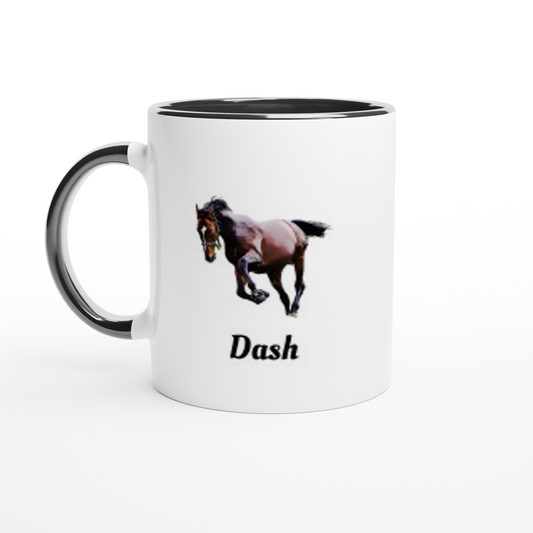 Hand Drawn Horse || 11oz Ceramic Mug with Color Inside - Comic - Personalized; Personalized with your horse