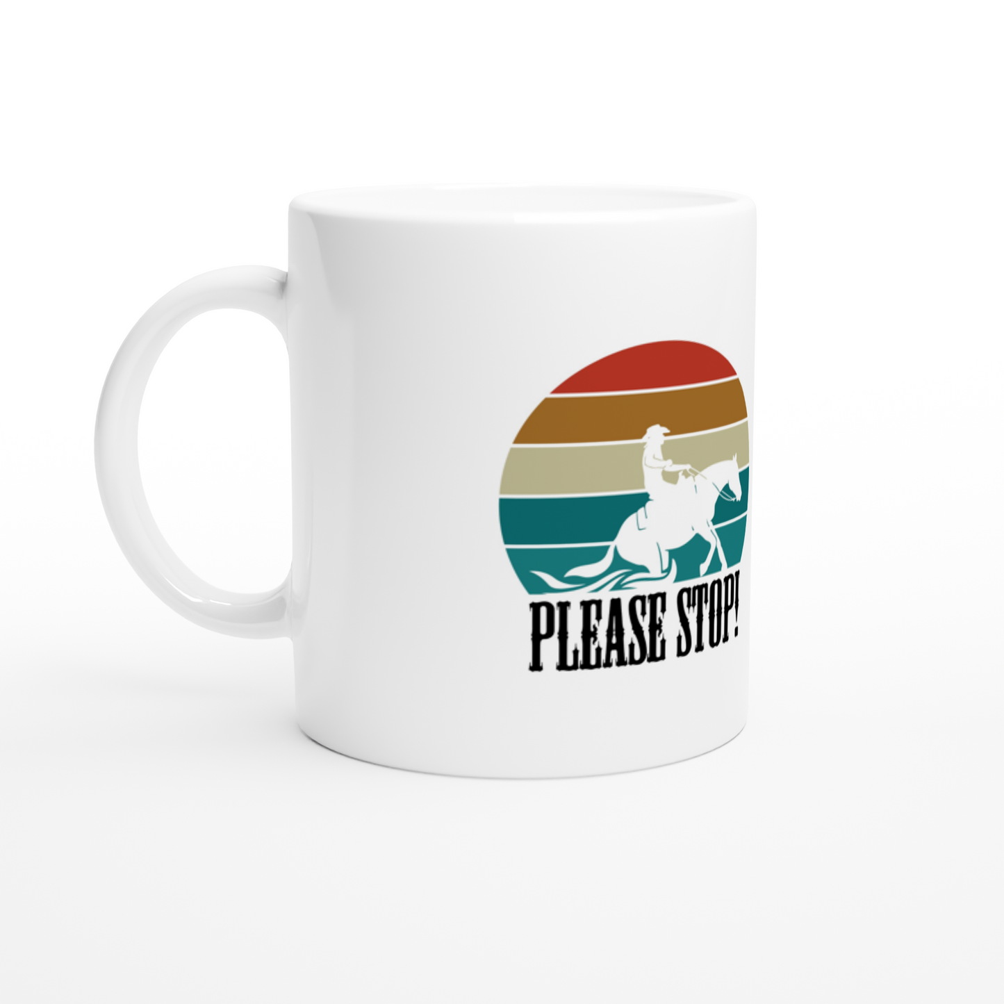 Hand Drawn Horse || 11oz Ceramic Mug - Design: "Stable"; Static Design; Personalizable Text