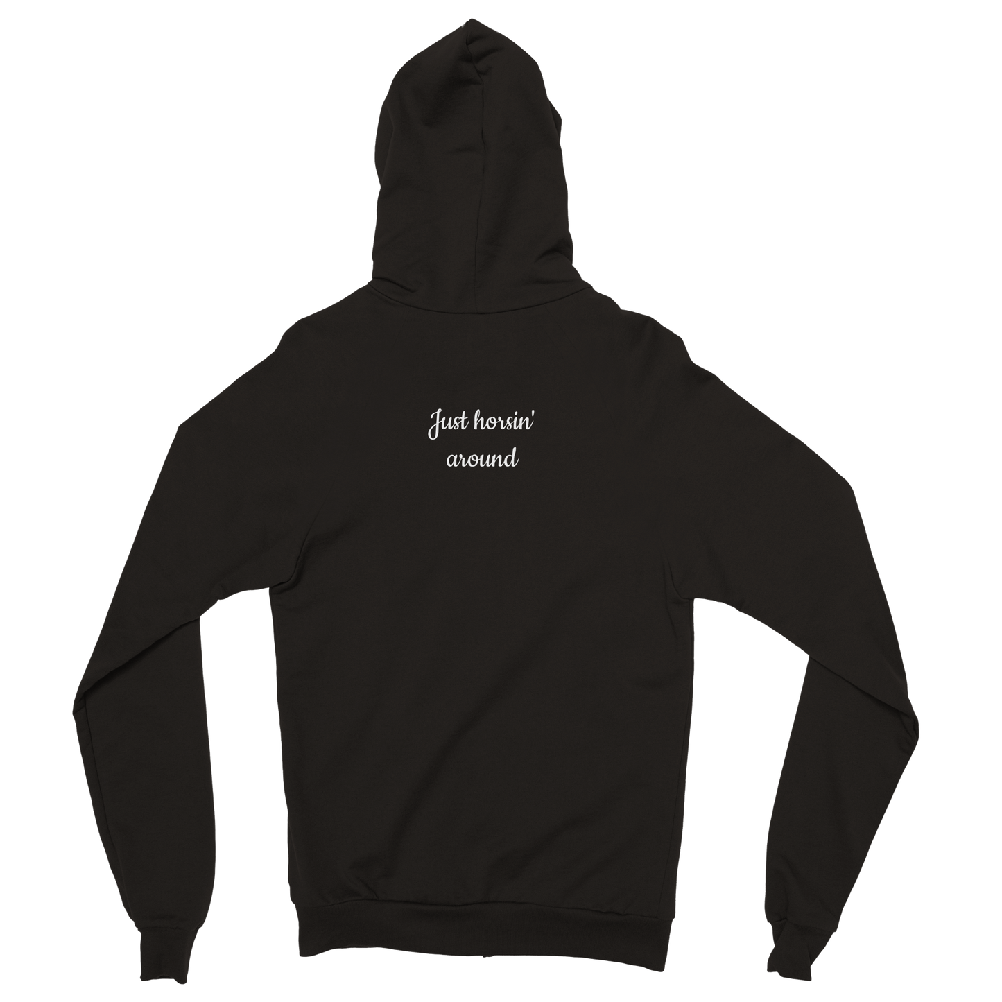 Hand Drawn Horse || Unisex Zip Hoodie - Fairytale Cartoon - Hand Drawn & Personalized; Hand drawn & personalized with your horse