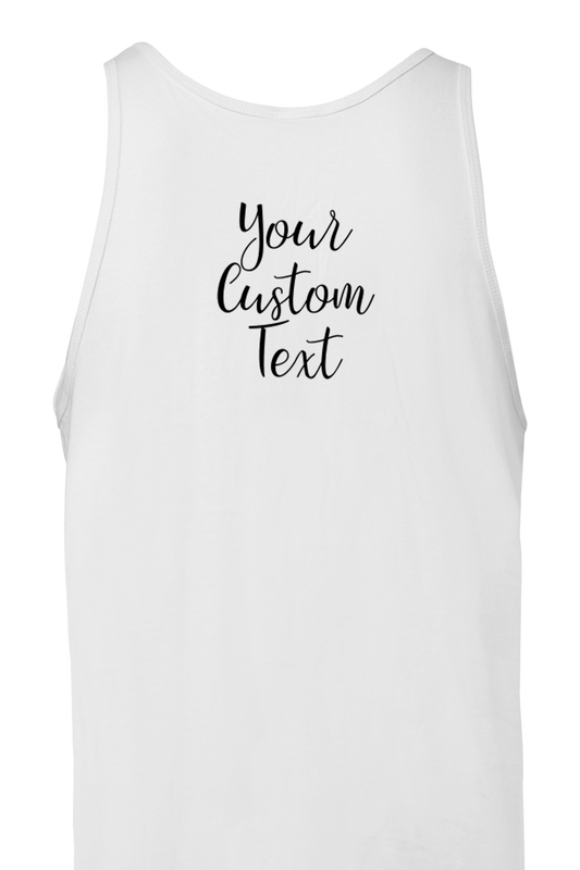 Hand Drawn Horse || Unisex Tank Top - Design: "BREAK TIME"; Static Design; Personalizable Back Text