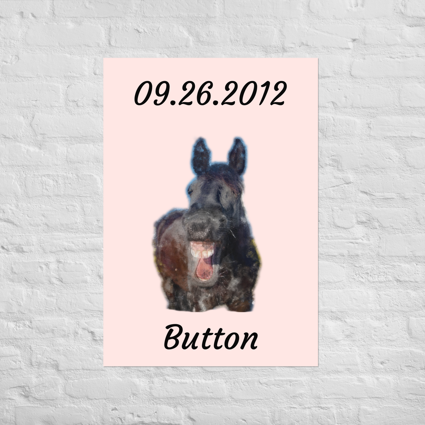 Hand Drawn Horse || Matte Paper Poster - Oil Painting - Personalized; Personalized with your horse