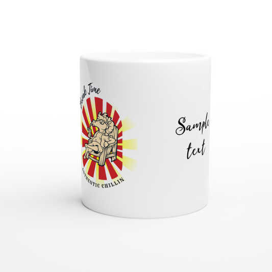 Hand Drawn Horse || 11oz Ceramic Mug - Design: "Break Time"; Static Design; Personalizable Text