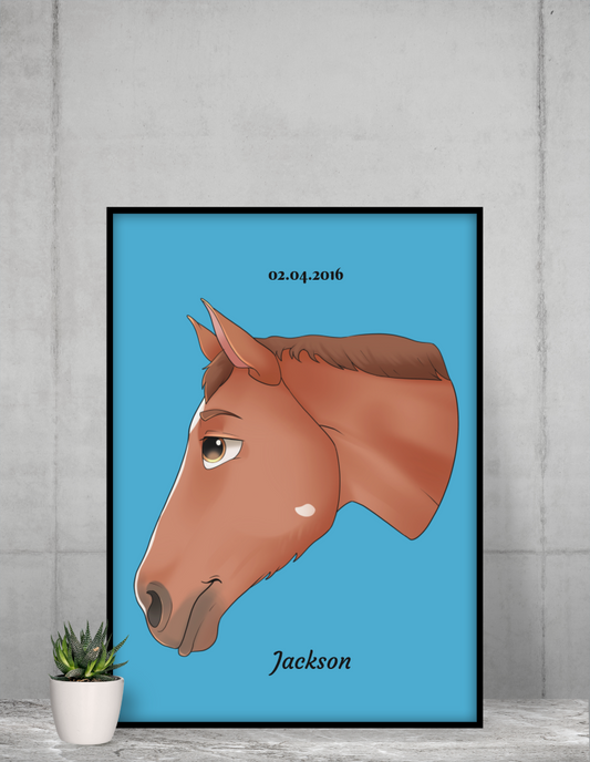 Hand Drawn & Personalized Poster Portrait - Fairytale Cartoon