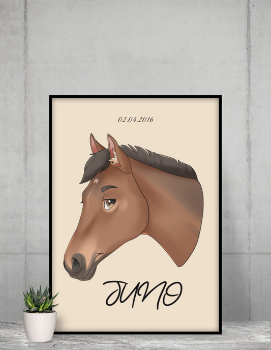 Hand Drawn & Personalized Poster Portrait - Fairytale Cartoon