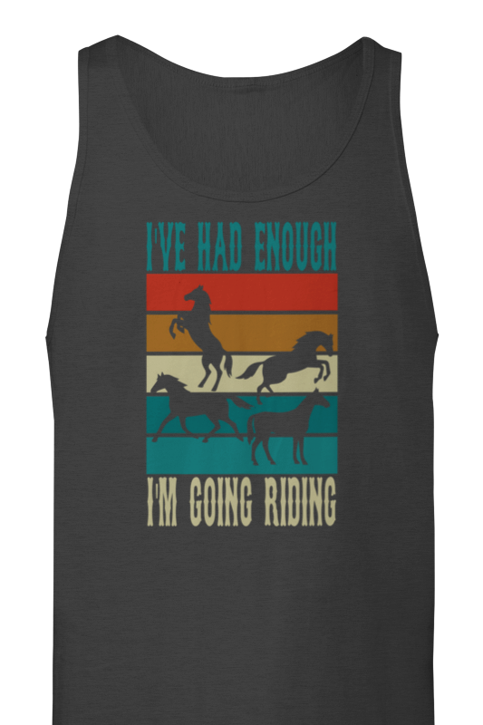 Hand Drawn Horse - Tank Top - Design: "Going Riding"