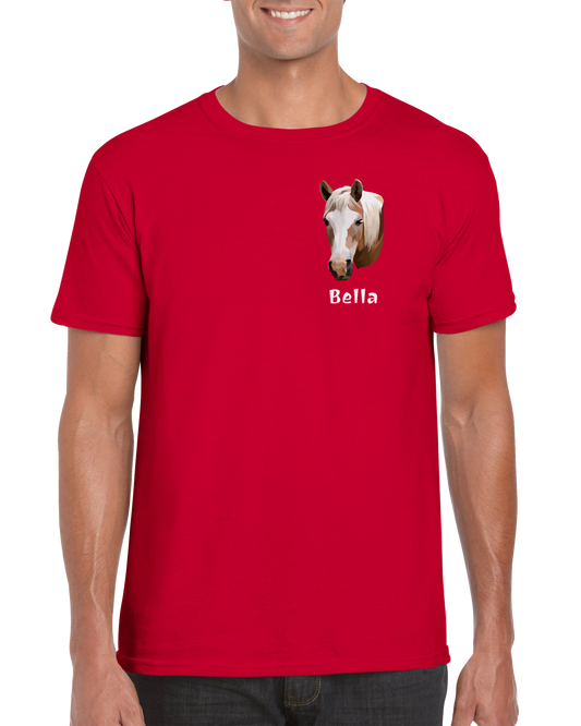 Hand Drawn Horse || Unisex Crewneck T-shirt TruPaint Hand Drawn & Personalized; Hand drawn & personalized with your horse