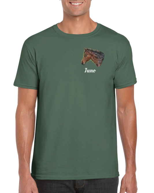 Hand Drawn Horse || Unisex Crewneck T-shirt - Oil Painting - Personalized; Personalized with your horse