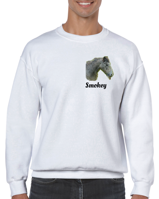 Hand Drawn Horse || Unisex Crewneck Sweatshirt - Oil Painting - Personalized; Personalized with your horse