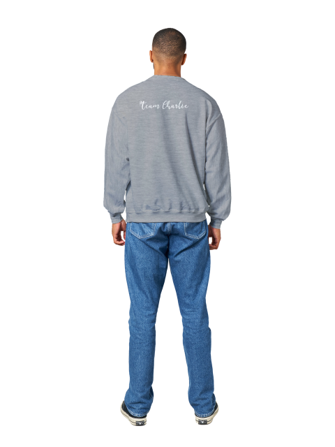 Hand Drawn Horse || Unisex Sweatshirt - Design: "Stop!"; Static Design; Personalizable Back Text