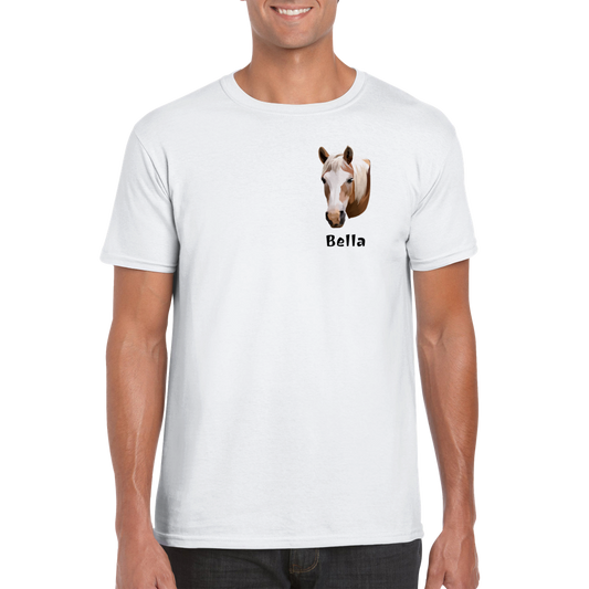 Hand Drawn Horse || Unisex Crewneck T-shirt TruPaint Hand Drawn & Personalized; Hand drawn & personalized with your horse