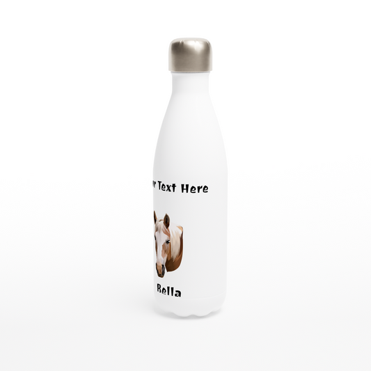 Hand Drawn Horse || 17oz Stainless Steel Water Bottle TruPaint Hand Drawn & Personalized; Hand drawn & personalized with your horse