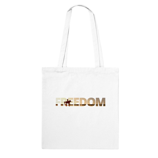 Hand Drawn Horse - Tote Bag - Design: "FREEDOM"
