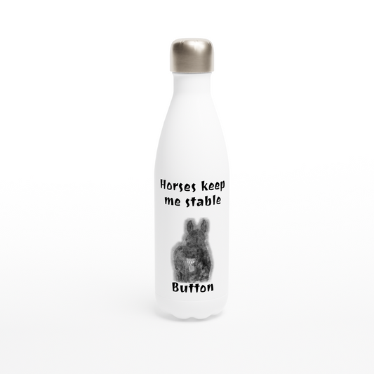Hand Drawn Horse || 17oz Stainless Steel Water Bottle - Pencil Drawing - Personalized; Personalized with your horse