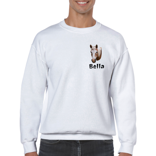 Hand Drawn Horse || Unisex Crewneck Sweatshirt - TruPaint Hand Drawn & Personalized; Hand drawn & personalized with your horse