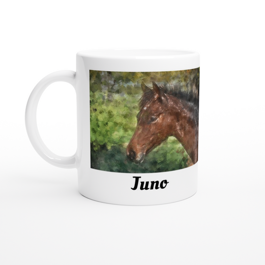 Hand Drawn Horse - 11oz Ceramic Mug - Oil Painting - Personalized