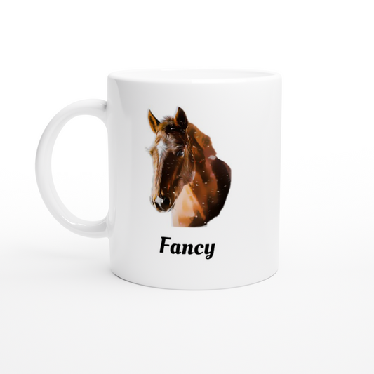 Hand Drawn Horse - 11oz Ceramic Mug - Comic - Personalized