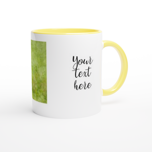 Hand Drawn Horse || 11oz Ceramic Mug with Color Inside - Oil Painting - Personalized; Personalized with your horse