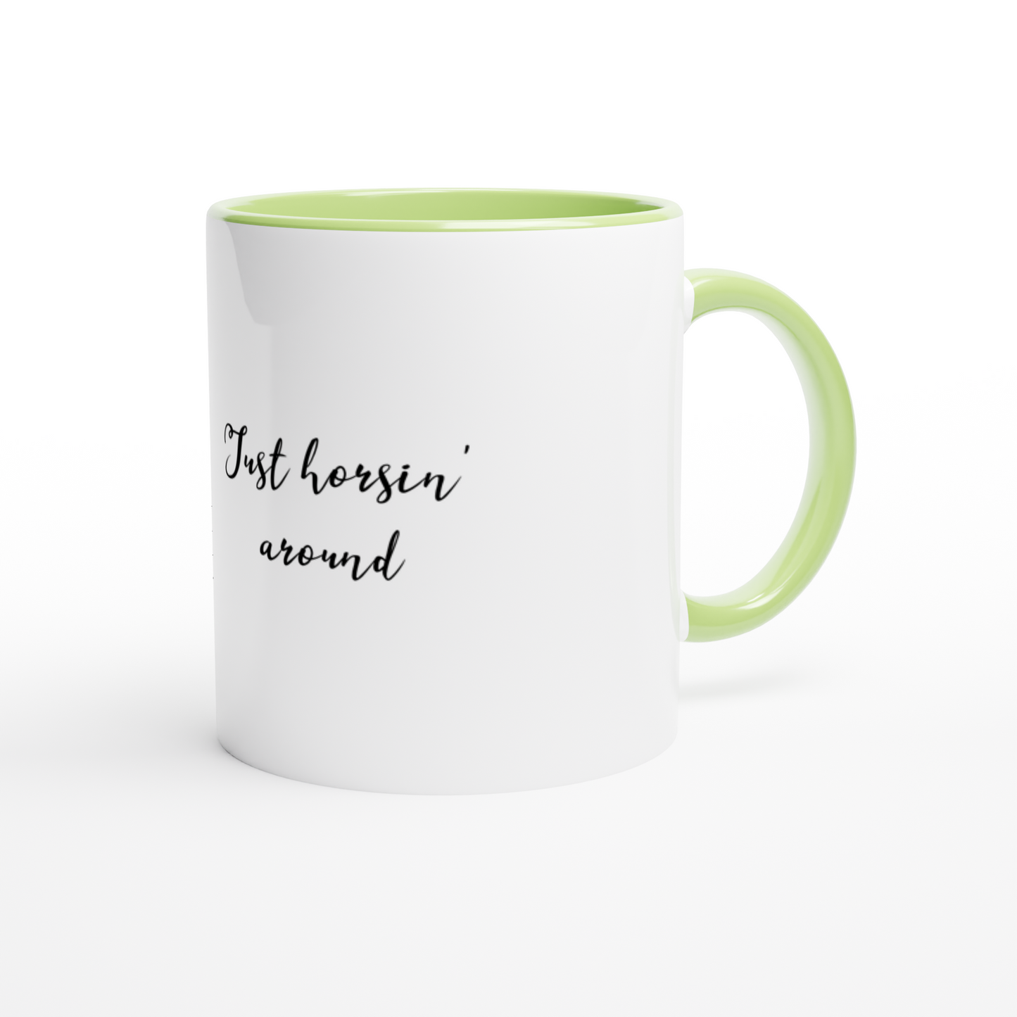 Hand Drawn Horse || 11oz Ceramic Mug with Color TruPaint Hand Drawn & Personalized; Hand drawn & personalized with your horse