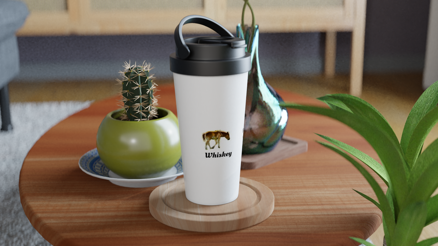 Hand Drawn Horse || 15oz Stainless Steel Travel Mug - Comic - Personalized; Personalized with your horse