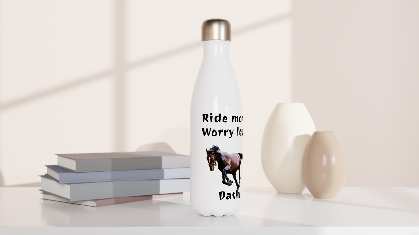 Hand Drawn Horse || 17oz Stainless Steel Water Bottle - Comic - Personalized; Personalized with your horse