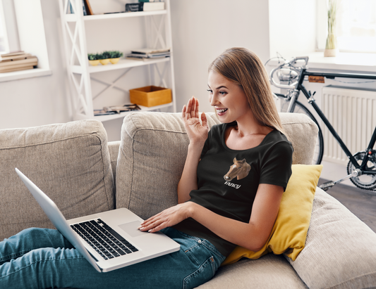 Hand Drawn & Personalized Organic Womens Horse T-shirt - TruPaint