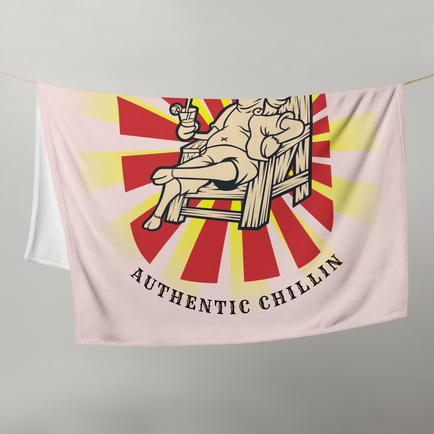 Hand Drawn Horse || Throw Blanket - Design: "Break Time"; Static Design; Personalizable Text