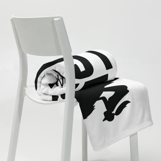 Hand Drawn Horse || Throw Blanket - Design: "Get over it"; Static Design; Personalizable Text