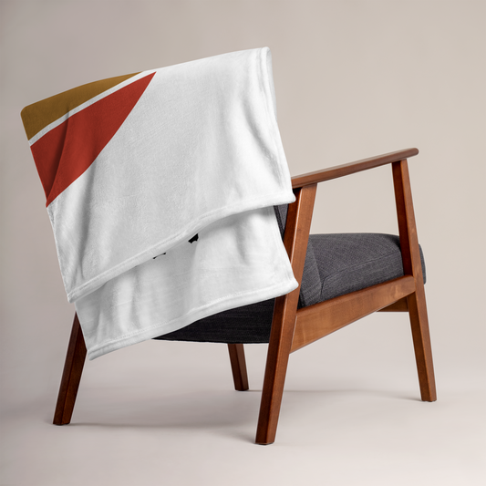 Hand Drawn Horse || Throw Blanket - Design: "Stop!"; Static Design; Personalizable Text