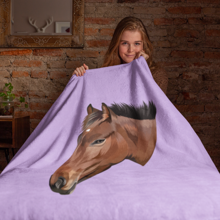 Personalized Horse Throw Blankets