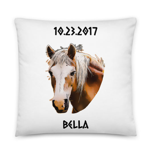 Hand Drawn Horse - Horse Square Throw Pillow - Comic - Personalized