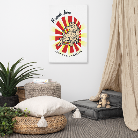 Hand Drawn Horse || Wall Art Canvas - Design: "Break Time"; Static Design; Personalizable Text