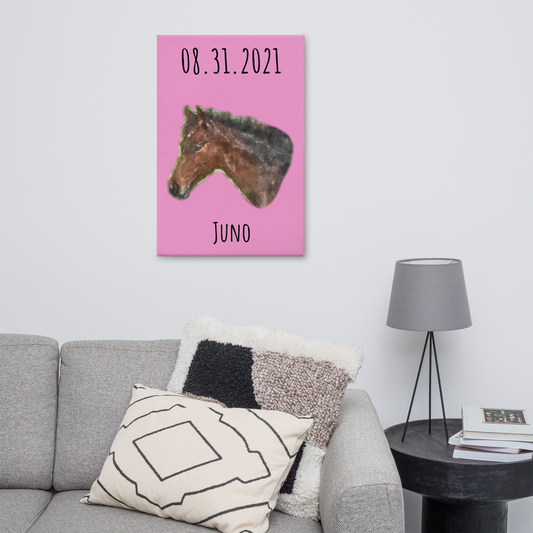 Hand Drawn Horse || Wall Art Canvas - Oil Painting - Personalized; Personalized with your horse