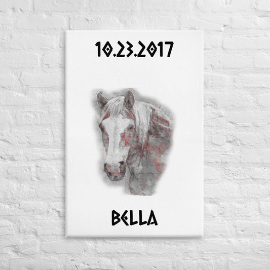 Hand Drawn Horse || Wall Art Canvas - Pencil Drawing - Personalized; Personalized with your horse