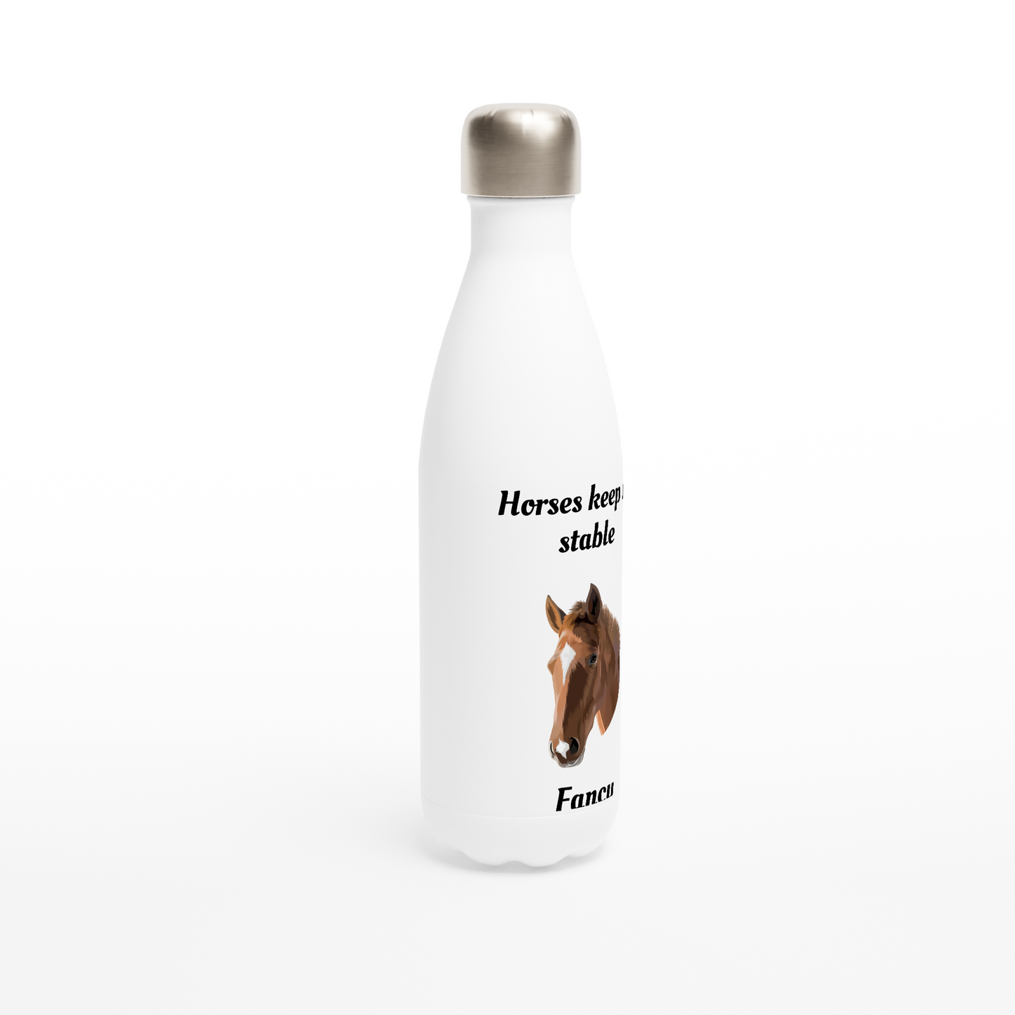 Hand Drawn Horse || 17oz Stainless Steel Water Bottle  TruPaint  Hand Drawn & Personalized; Hand drawn & personalized with your horse