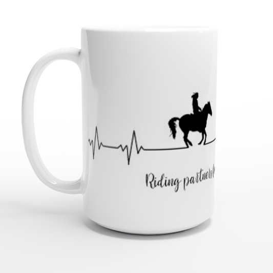 Hand Drawn Horse - 15oz Ceramic Mug - Design: "Heartbeat"