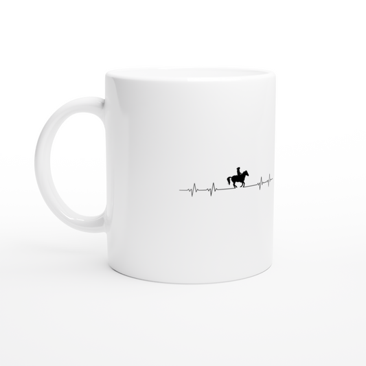 Hand Drawn Horse - 11oz Ceramic Mug - Design: "Heartbeat"