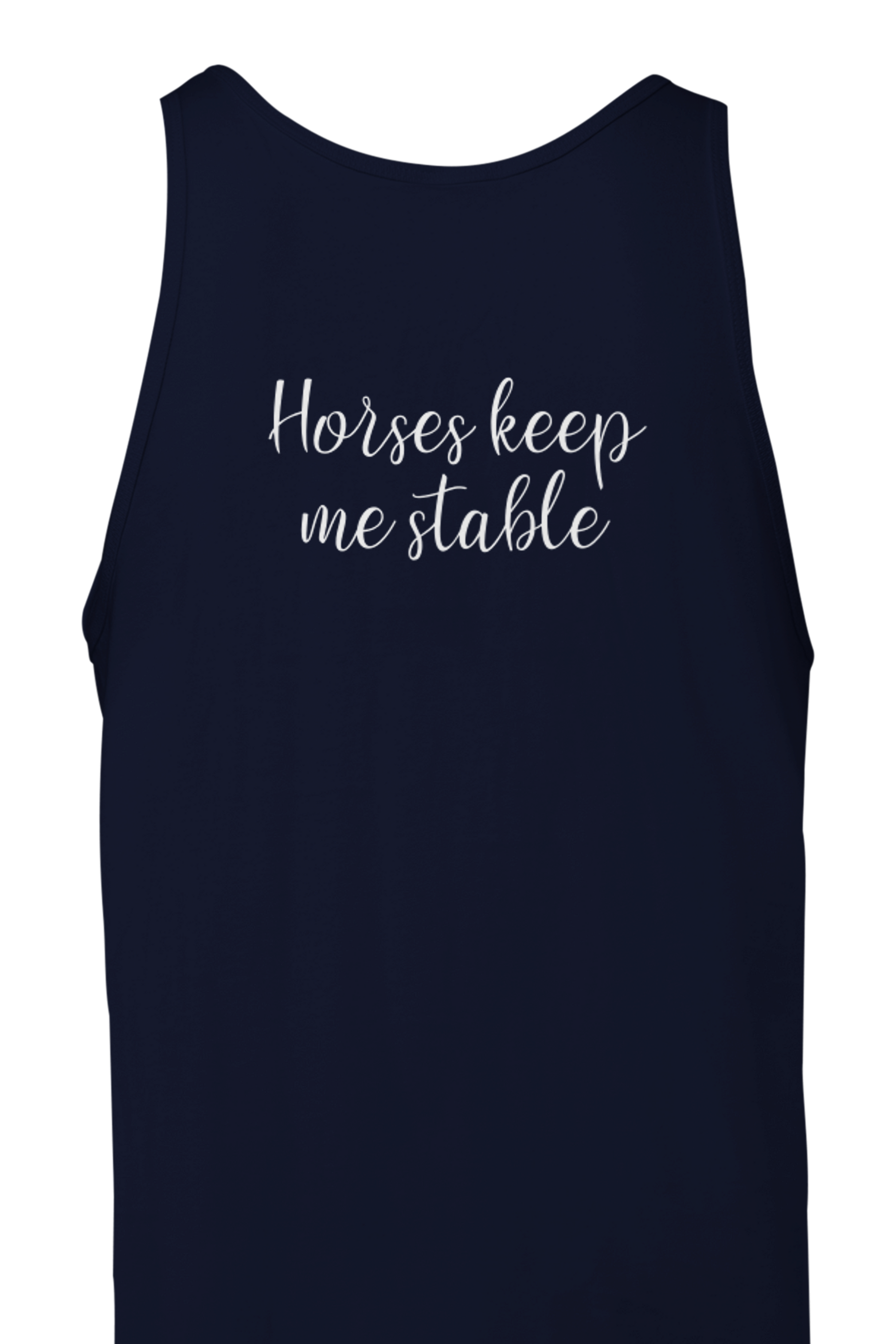 Hand Drawn Horse || Unisex Tank Top - Design: "HEARTBEAT"; Static Design; Personalizable Back Text