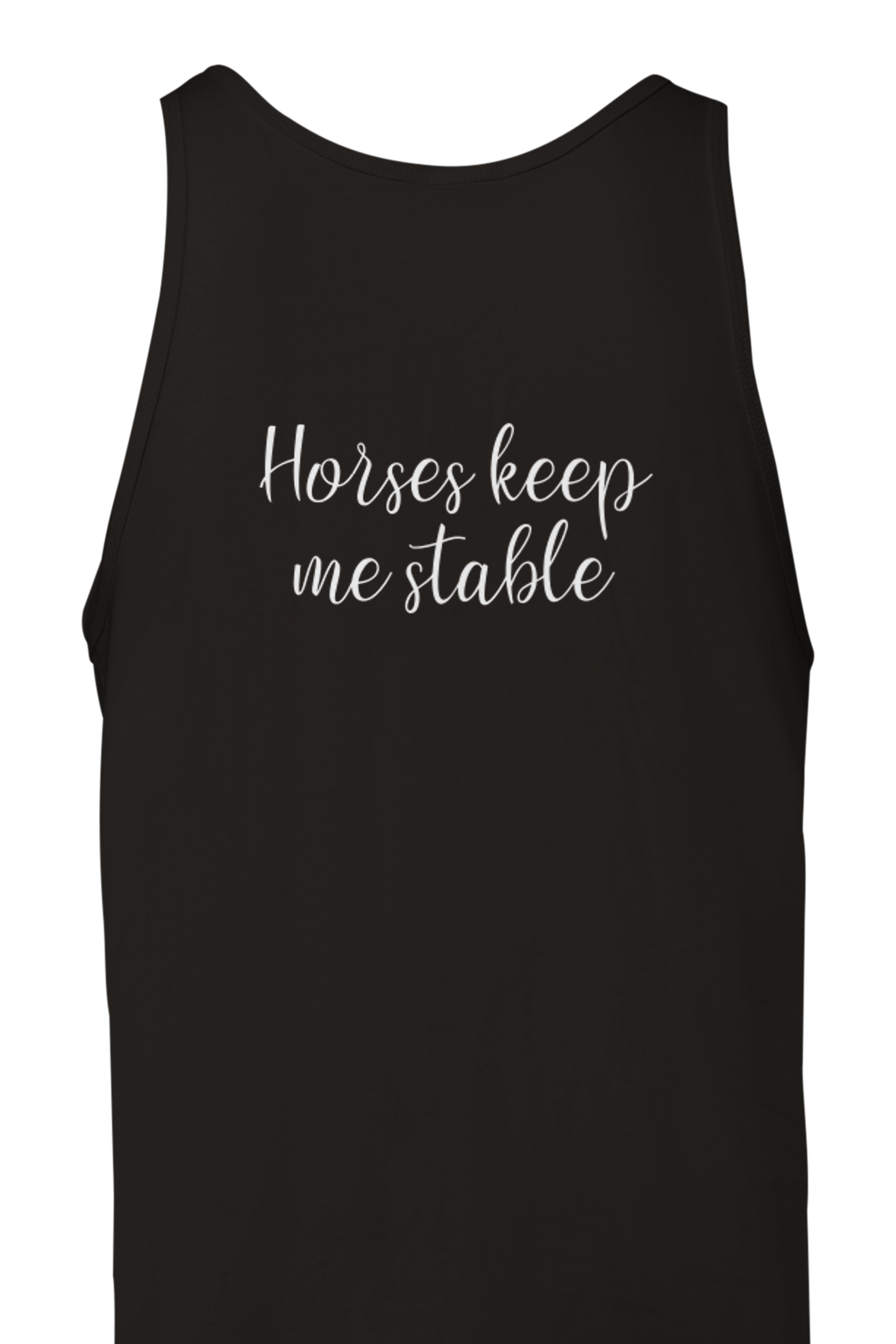 Hand Drawn Horse || Unisex Tank Top - Design: "FREEDOM"; Static Design; Personalizable Back Text