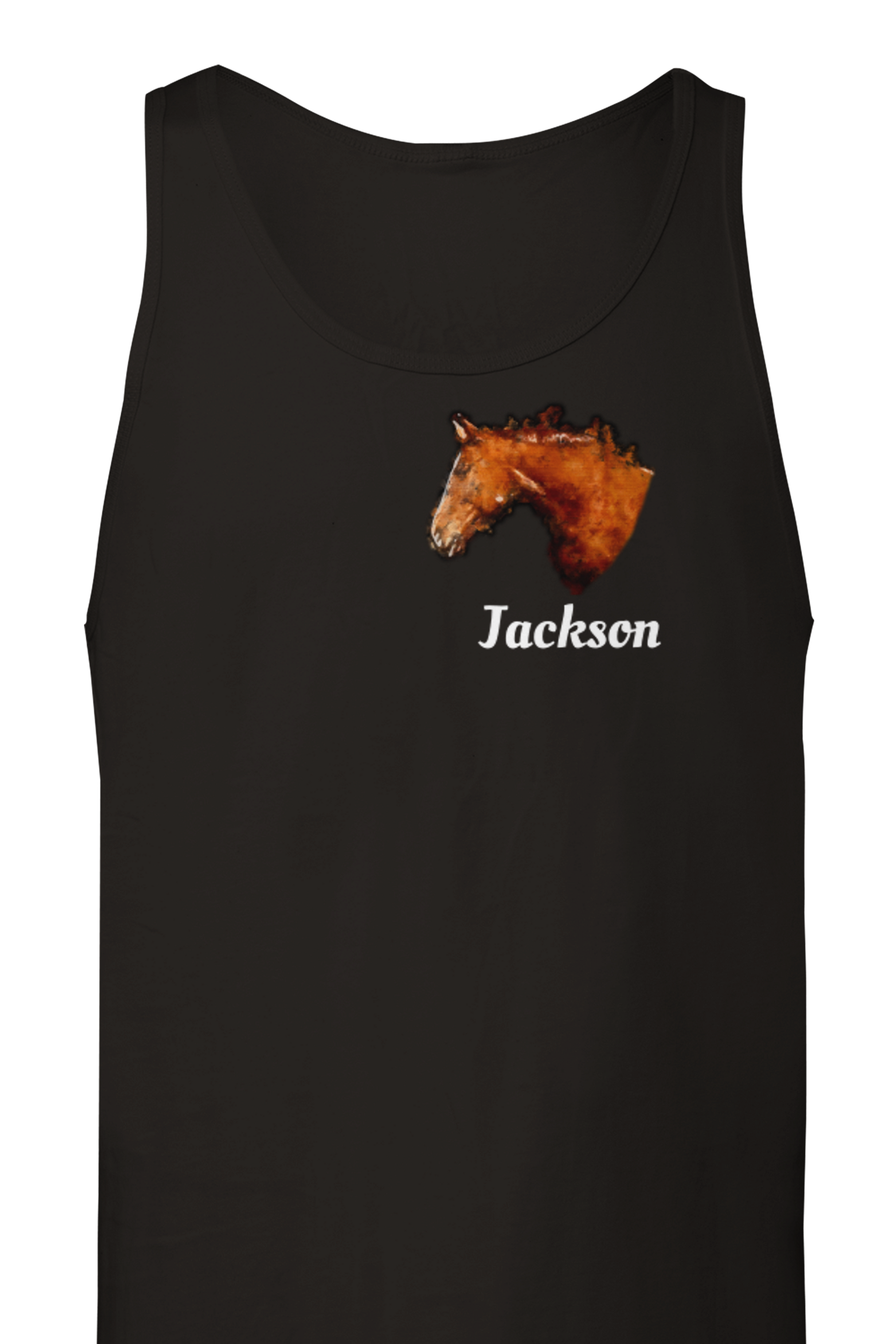 Hand Drawn Horse || Unisex Tank Top - Oil Painting - Personalized; Personalized with your horse