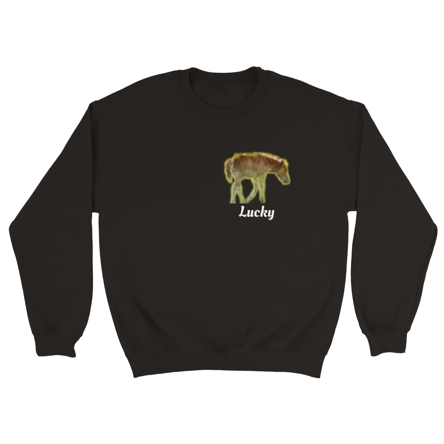 Hand Drawn Horse || Unisex Crewneck Sweatshirt - Oil Painting - Personalized; Personalized with your horse